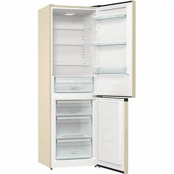 Combina frigorifica GORENJE RK6192EC4, FrostLess, 314 l, H 185 cm, Clasa E, crem