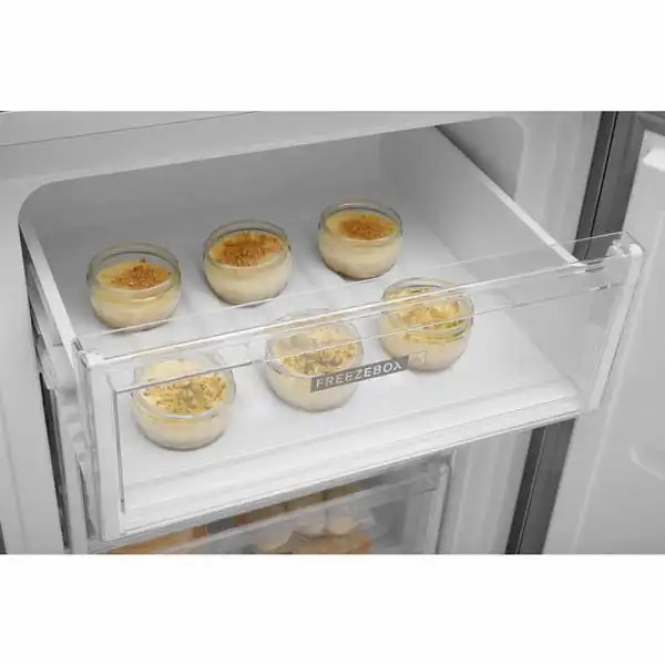 Combina frigorifica WHIRLPOOL W5 911E W, Less Frost, 372 l, H 201.1 cm, Clasa A+, 6th Sense, alb
