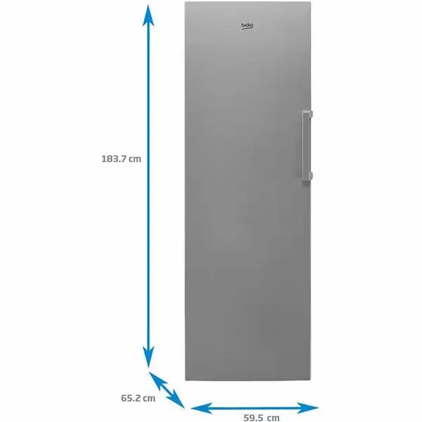Congelator BEKO RFNE312K31XBN, No Frost, 277 l, H 183.7 cm, Clasa F, inox