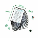 Display Tarifold, A4, antimicrobian, 5 bucati/set, negru