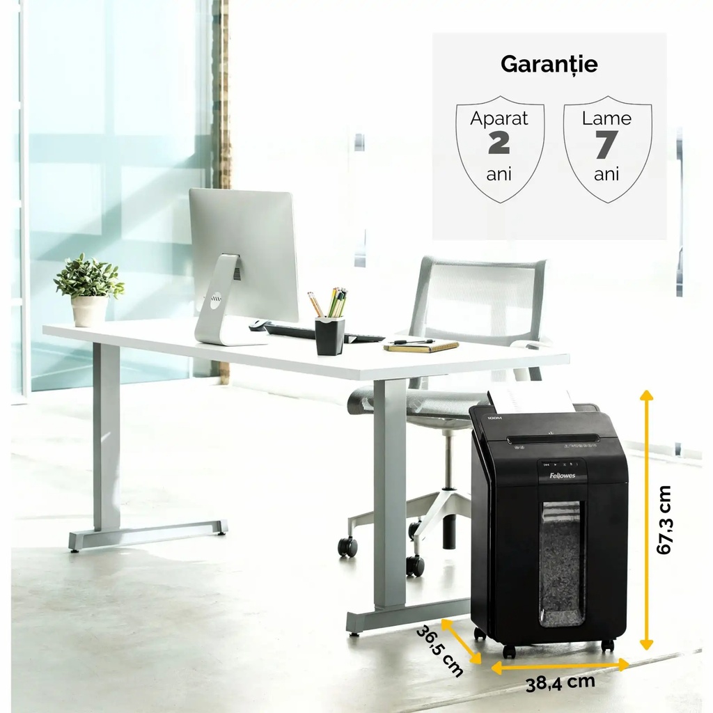 Distrugator automat Fellowes Automax 100M, 100 coli, micro cut