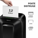 Distrugator documente Fellowes LX200, mini cut, 12 coli, negru