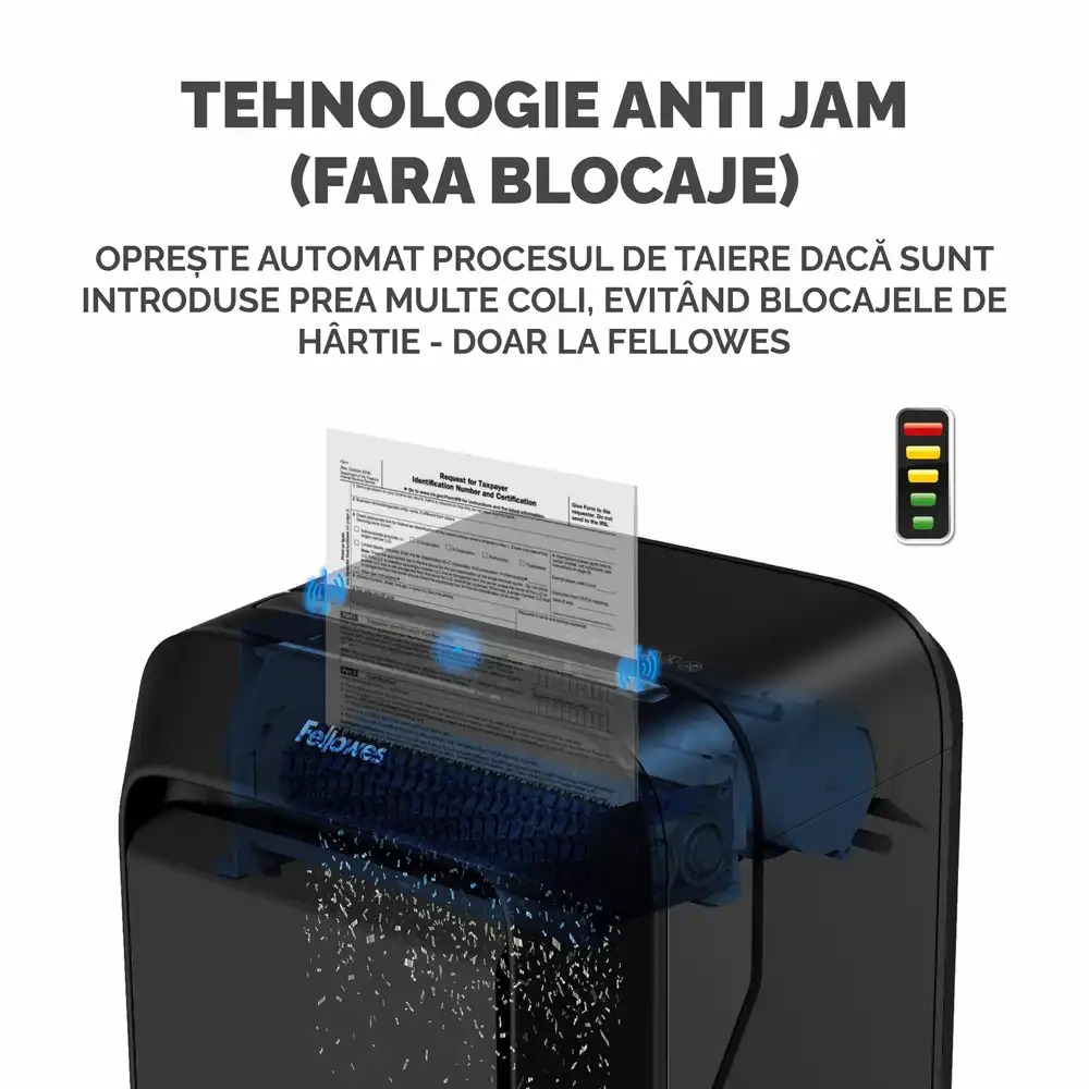 Distrugator documente Fellowes LX210, mini cut, 16 coli, negru