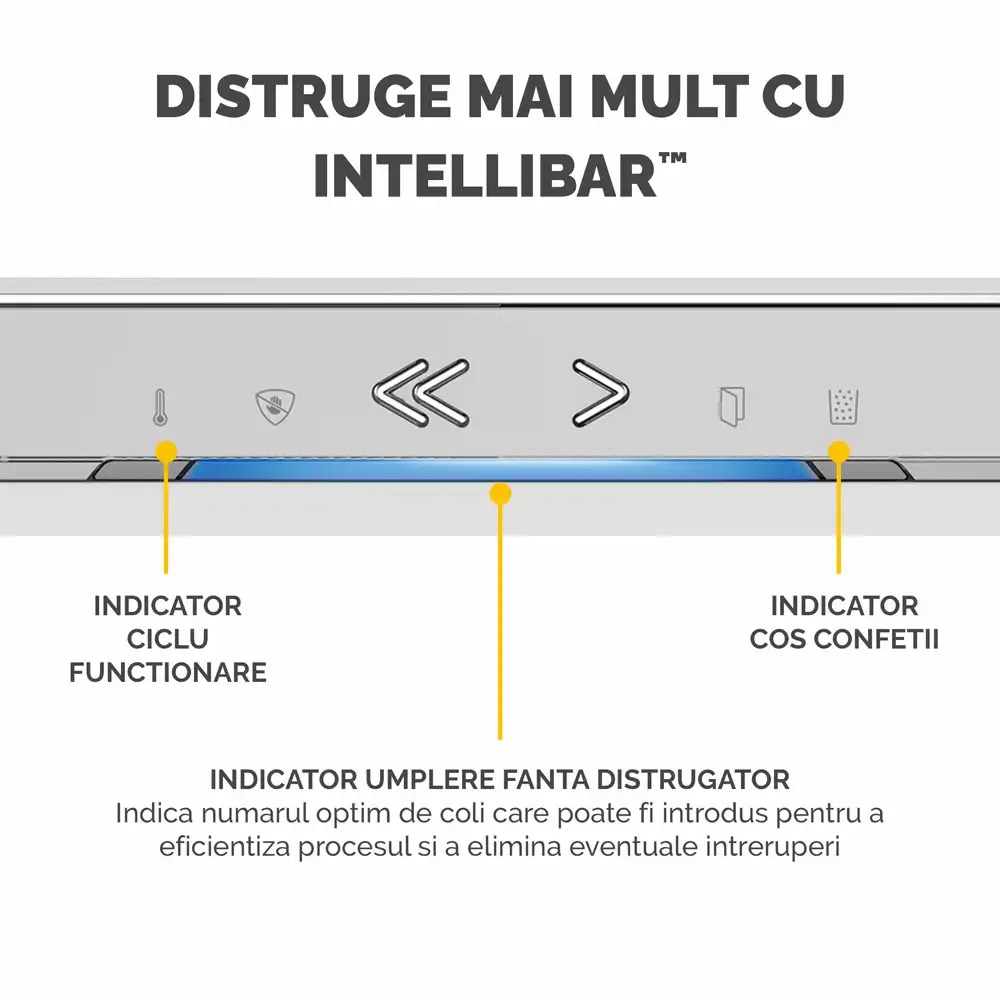 Distrugator documente Fellowes LX211 Alb, micro taieri, functionare silentioasa