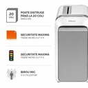 Distrugator documente Fellowes LX221 Alb, micro taieri, functionare silentioasa