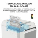 Distrugator documente Fellowes LX221 Alb, micro taieri, functionare silentioasa