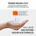 Distrugator documente Fellowes LX221 Alb, micro taieri, functionare silentioasa
