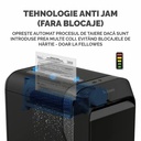 Distrugator documente Fellowes LX221 Negru, micro taieri, functionare silentioasa