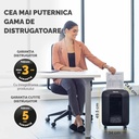 Distrugator documente Fellowes LX85, cross cut, 12 coli, negru
