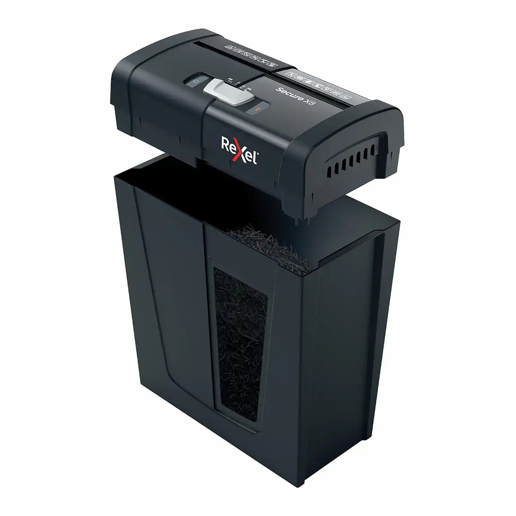 Distrugator documente manual REXEL SECURE S8, P4, cross-cut, 8 coli