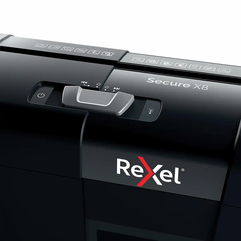 Distrugator documente manual REXEL SECURE S8, P4, cross-cut, 8 coli