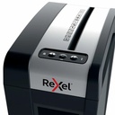 Distrugator documente manual REXEL SECURE MC4 Slim, P5, micro-cut (particule), 4 coli, 14l, negru/argintiu