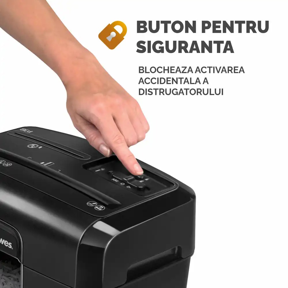 Distrugator documente manual Fellowes, 8CD 8 coli