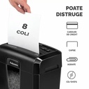 Distrugator documente manual Fellowes, 8CD 8 coli