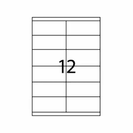Etichete autoadezive Apli, A4, 105 x 48 mm, 1200 bucati, 100 coli/top