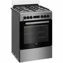 Aragaz BEKO FSM62320TXD, 4 arzatoare, Gaz + Electric, L 60 cm, Grill, inox