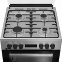 Aragaz BEKO FSM62320TXD, 4 arzatoare, Gaz + Electric, L 60 cm, Grill, inox