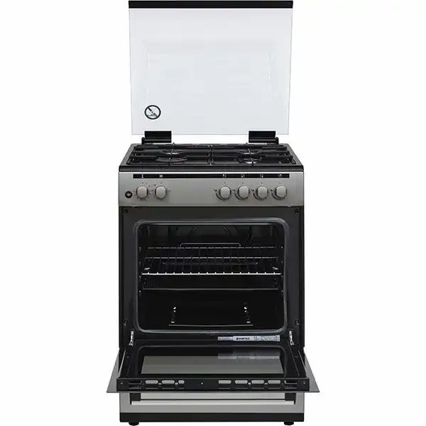 Aragaz VORTEX VAG6060SS01V, 4 arzatoare, Gaz, L 60 cm, Grill, argintiu