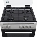 Aragaz VORTEX VAG6060SS01V, 4 arzatoare, Gaz, L 60 cm, Grill, argintiu