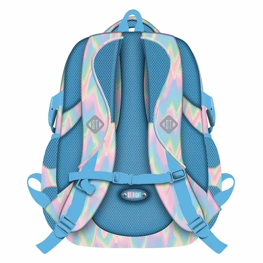 Ghiozdan St.Right BP01, colectia Bubble Gum, 4 compartimente, 17 inch