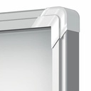Avizier NOBO Premium Plus, exterior, otel emailat, 6x A4, cu usa si cheie, magnetic, alb