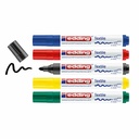 Marker pentru textile Edding 4500, varf 2-3 mm, culori basic, 5 bucati/set
