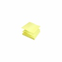 Notite adezive InFO Z-notes, 75x75 mm, galben neon, 80 file/set