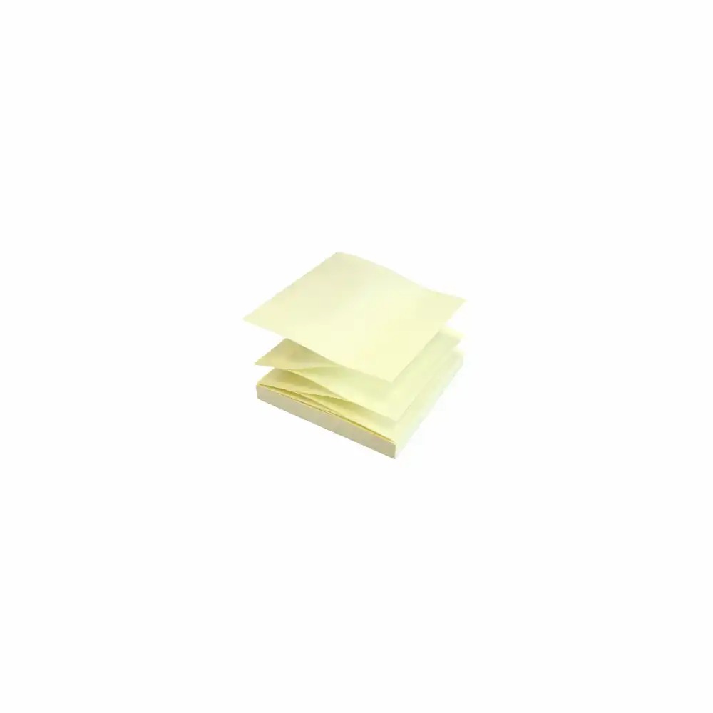 Notite adezive InFO Z-notes, 75x75 mm, galben pastel, 100 file/set