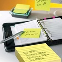 Notite adezive, Post-it, liniate, galben, 100 x 100 mm, 300 file