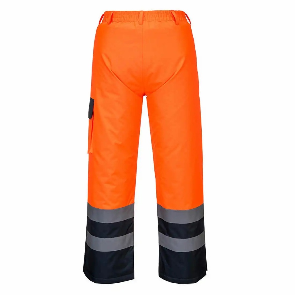 Pantaloni HiVis Contrast, captusiti, portocaliu/negru, XXL