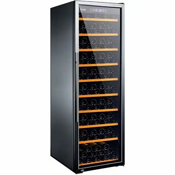 Racitor de vinuri VORTEX VWC49SBK01G, 214 sticle, H 180 cm, Clasa B, negru