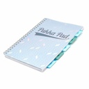 Caiet A4 cu spira si separatoare Pukka Pads PBG, 200 file, matematica, albastru deschis