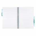 Caiet A4 cu spira si separatoare Pukka Pads PBG, 200 file, matematica, albastru inchis