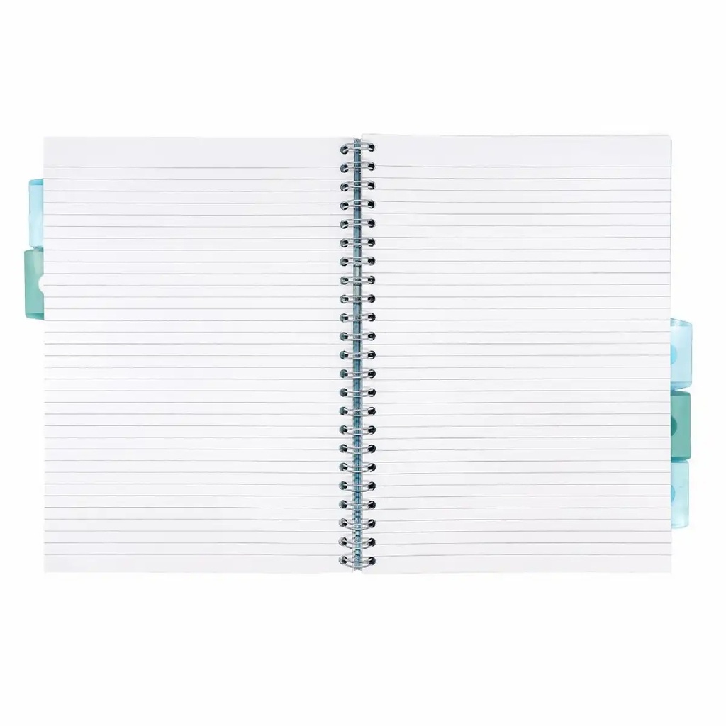 Caiet A4 cu spira si separatoare Pukka Pads PBG, 200 file, matematica, verde