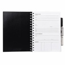 Caiet A5 cu spira si separatoare Pukka Pads BPB, dictando, negru, 250 pagini