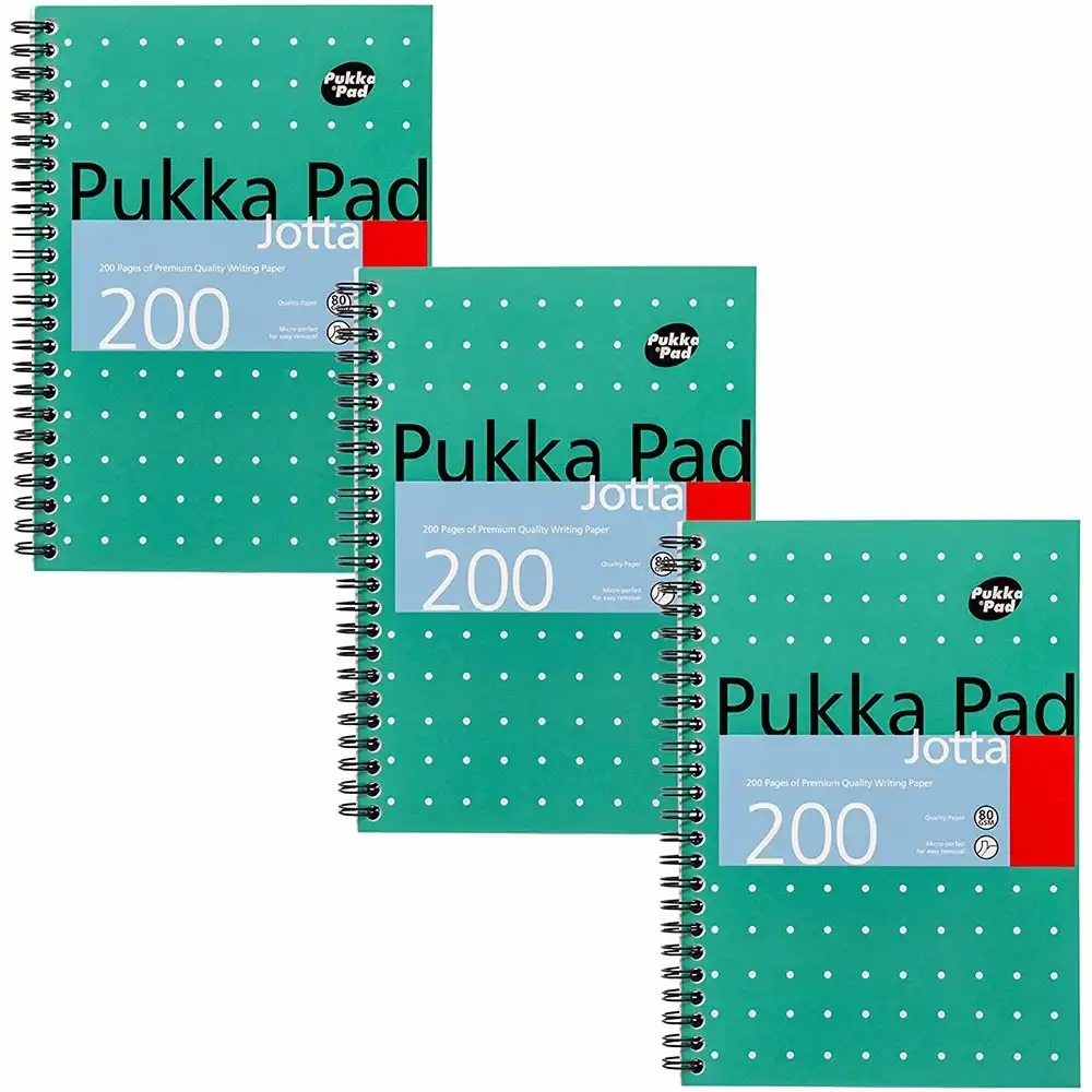 Caiet B5 cu spira Pukka Pads Metallic dictando, 200 pagini