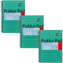 Caiet B5 cu spira Pukka Pads Metallic dictando, 200 pagini