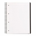 Caiet cu spira A4+ Rhodiactive Pro Book, 80 file, matematica, indosariere, PP, negru