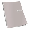 Caiet cu spira A5, Genius, 80 file, 70 g, matematica, coperta PP, culori rece