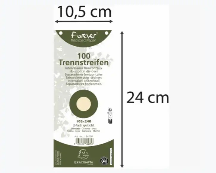 Separatoare Premium Exacompta, chamois, 105 x 240 mm, carton 160 gmp, 100 bucati/set