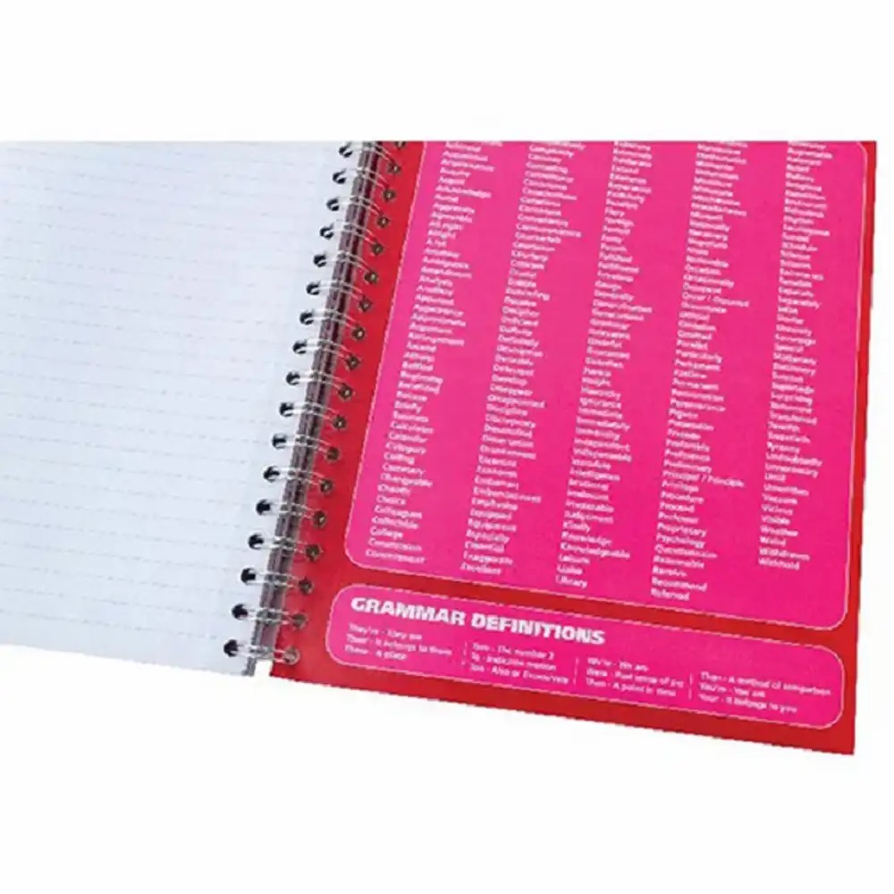 Caiet cu spirala si separatoare Pukka Pad Project Book Vogue, A4, 200 pagini, dictando, roz