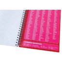 Caiet cu spirala si separatoare Pukka Pad Project Book Vogue, A4, 200 pagini, dictando, roz