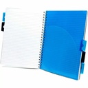 Caiet cu spirala si separatoare Pukka Pad Project Book Vogue, A5, 200 pagini, dictando, albastru