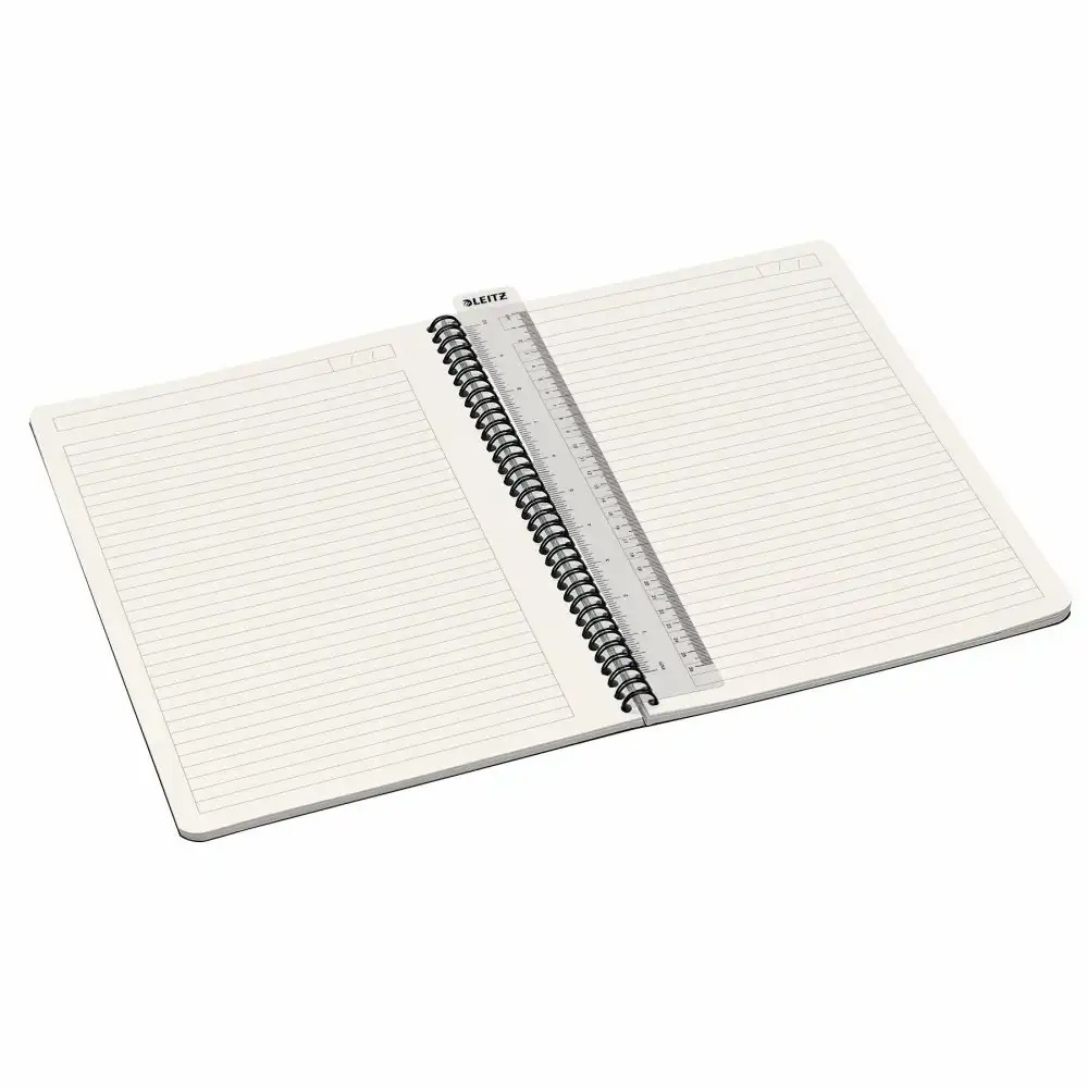 Caiet de birou Leitz Office, PP, A4, cu spira, dictando, rosu