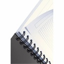 Caiet de birou Leitz Office, carton, A5, cu spira, matematica, albastru