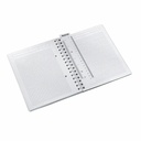 Caiet de birou Leitz WOW Be Mobile, PP, A4, cu spira, matematica, albastru metalizat