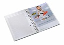 Caiet de birou Leitz WOW, PP, A4, cu spira, matematica, albastru metalizat