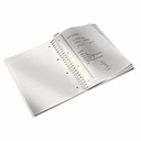 Caiet de birou Leitz WOW, PP, A4, cu spira, matematica, albastru metalizat