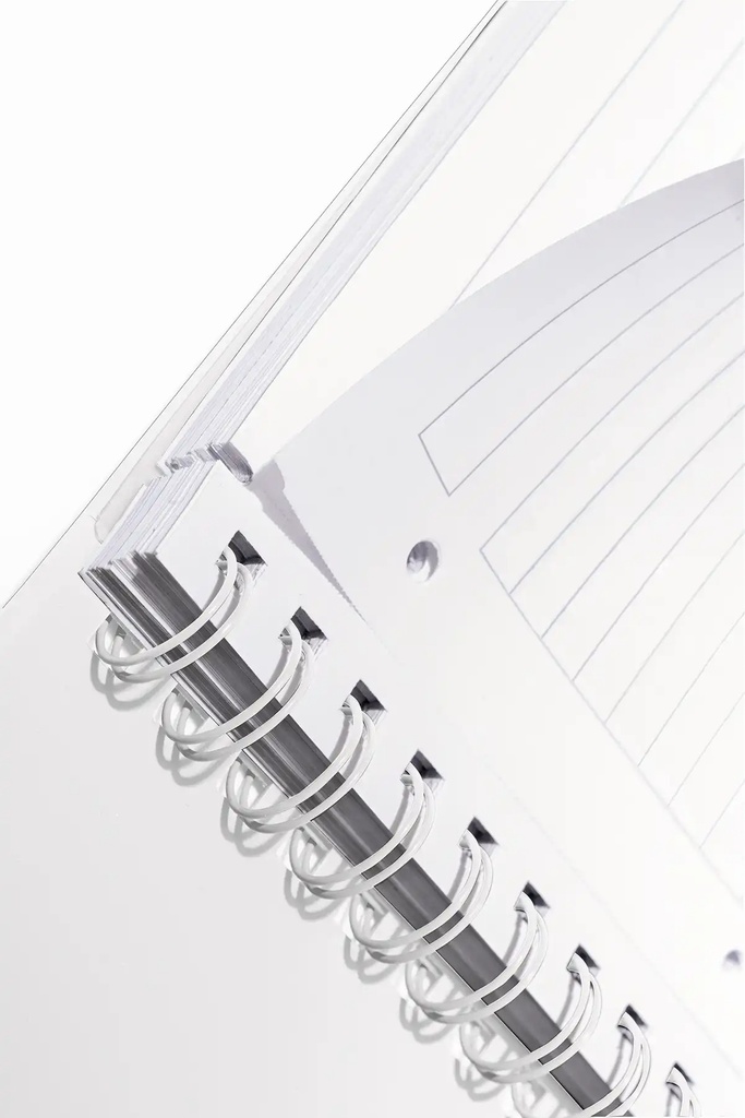 Caiet de birou Leitz WOW, PP, A5, cu spira, dictando, albastru metalizat