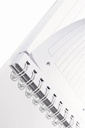 Caiet de birou Leitz WOW, PP, A5, cu spira, dictando, albastru metalizat